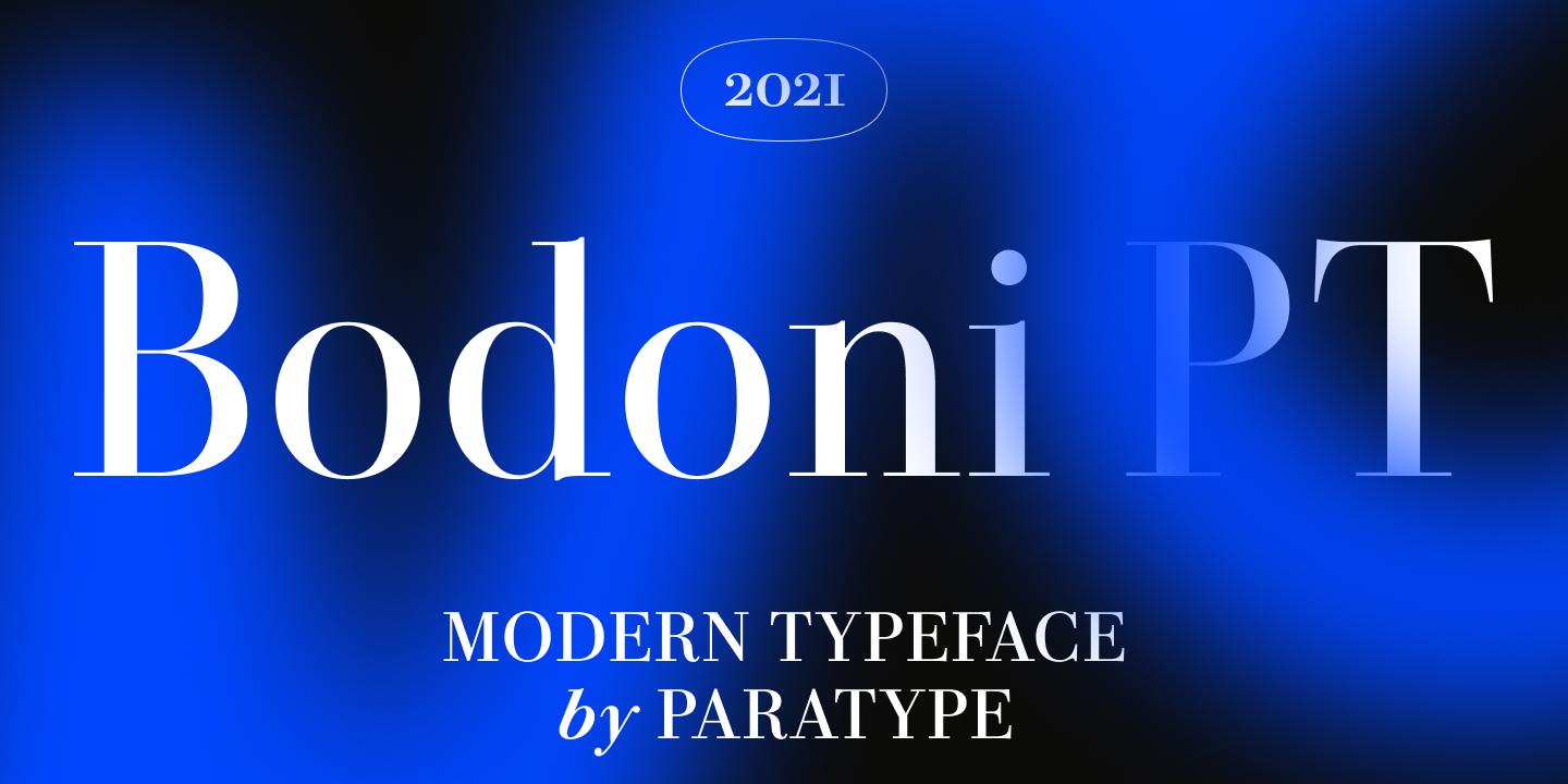 Bodoni PT / Paratype