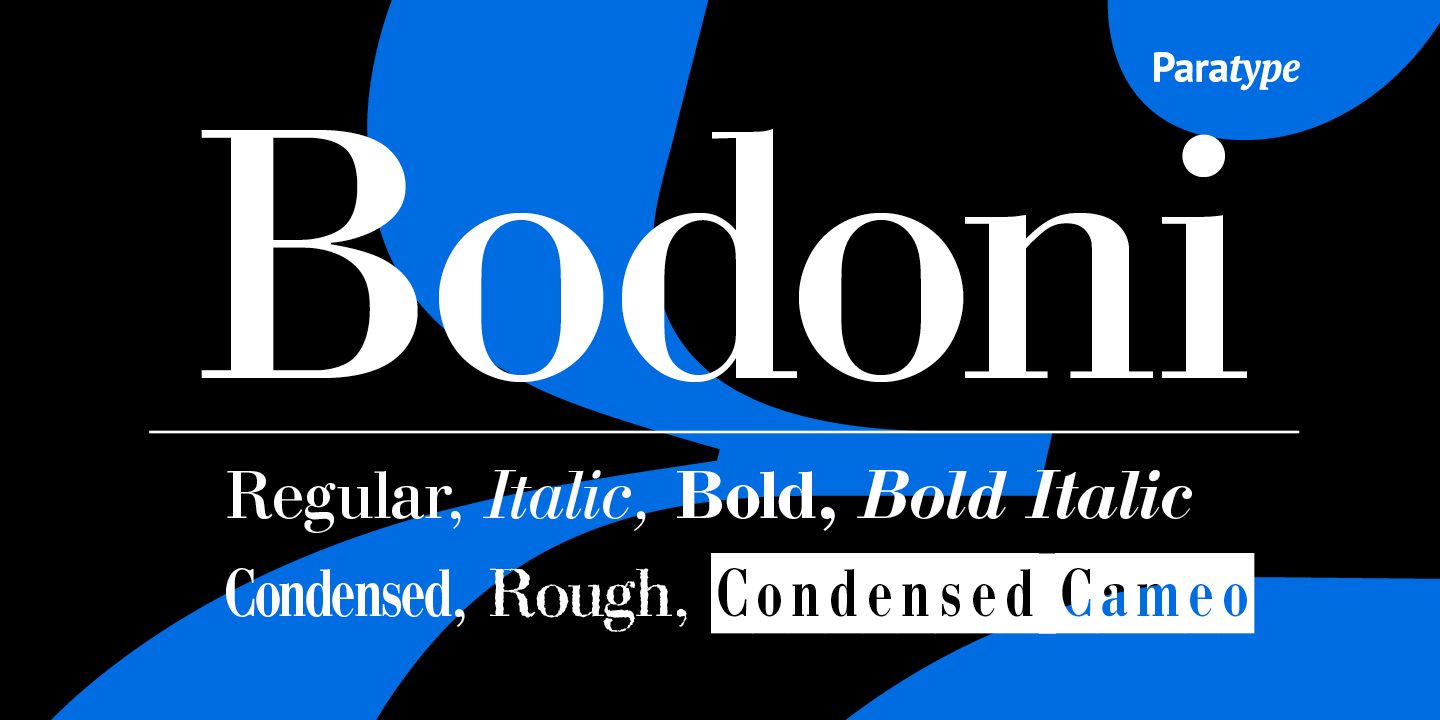 Bodoni / Paratype