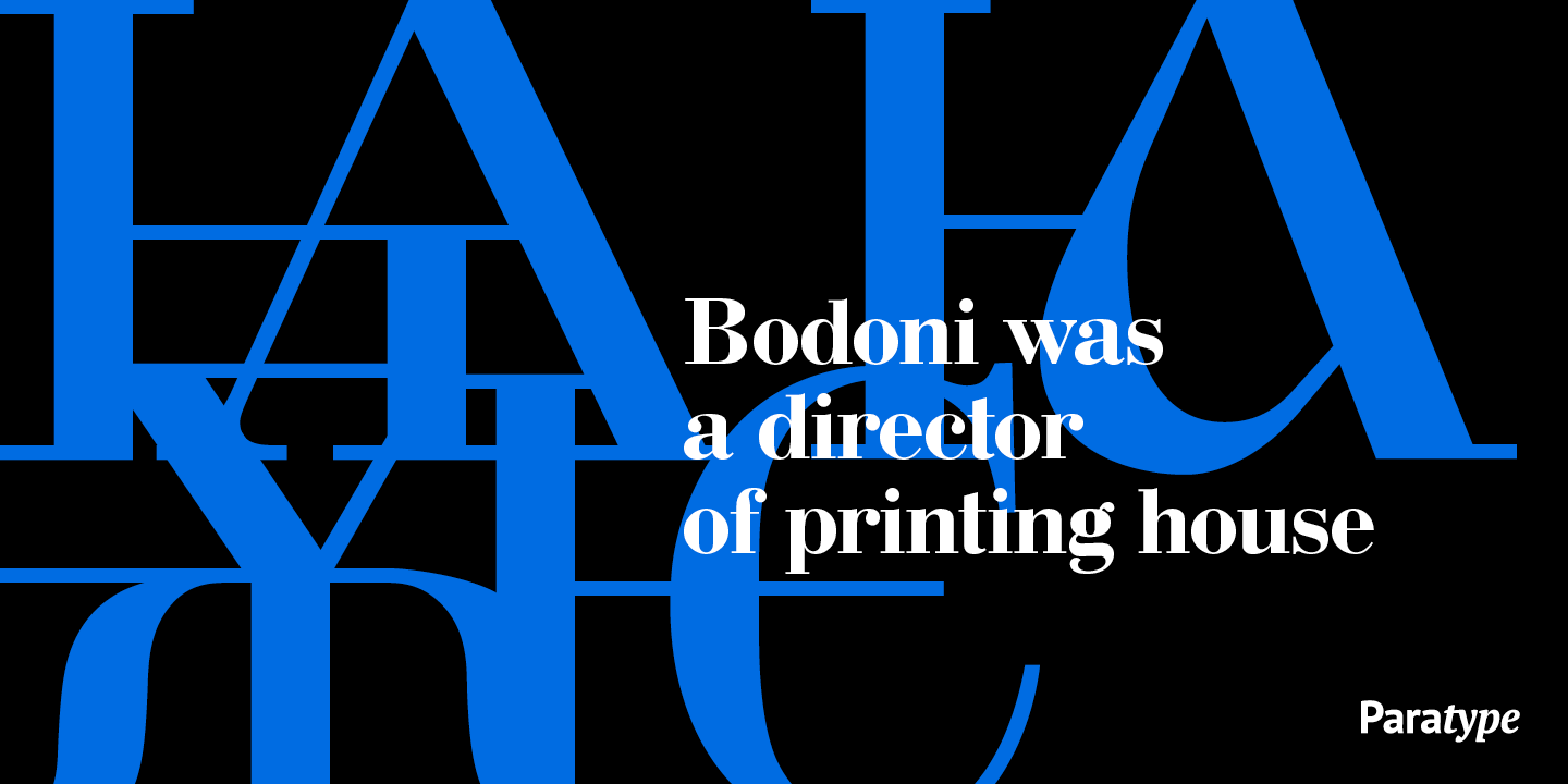 Bodoni / Paratype