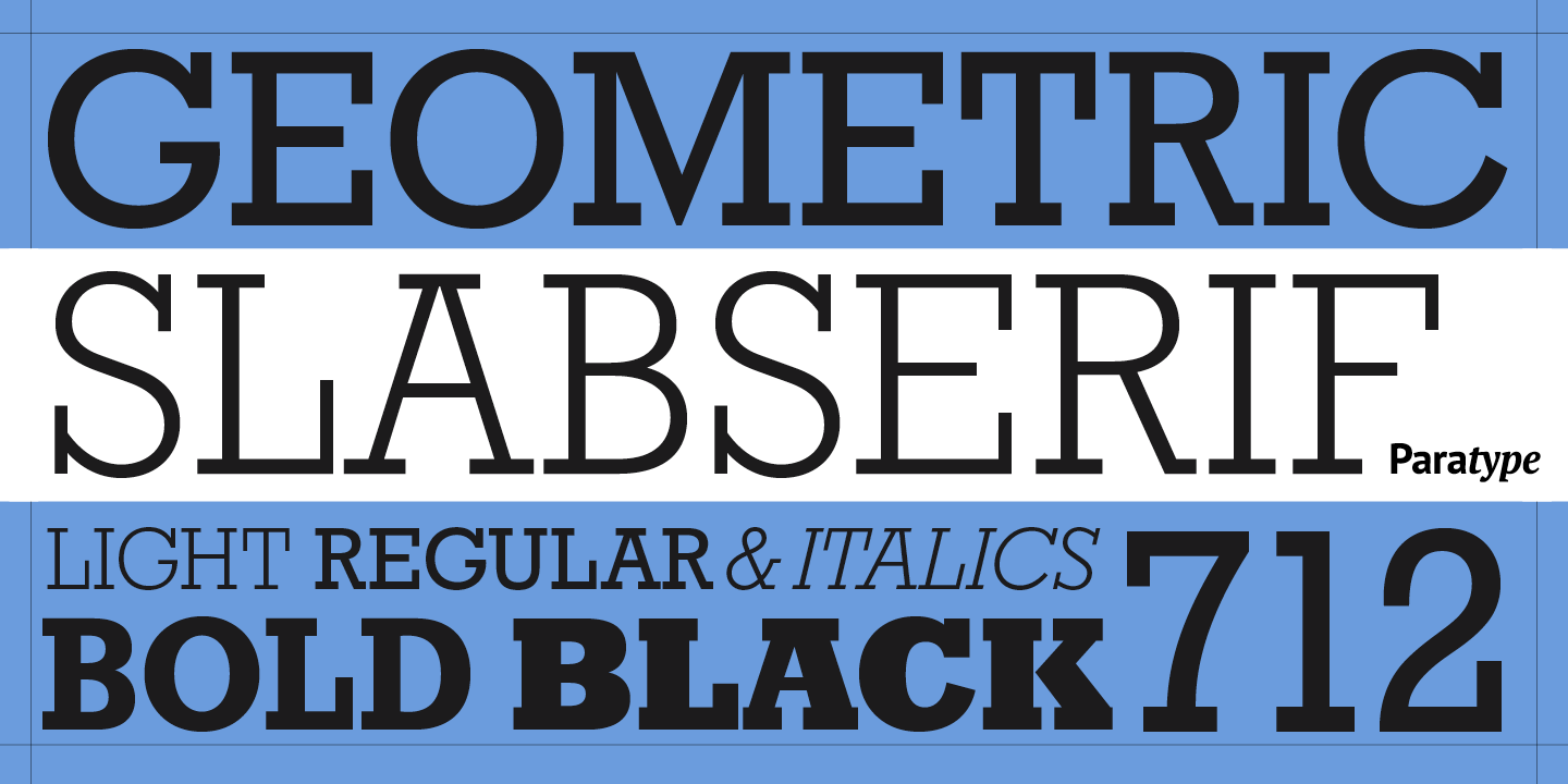 Geometric Slabserif 712 / Paratype