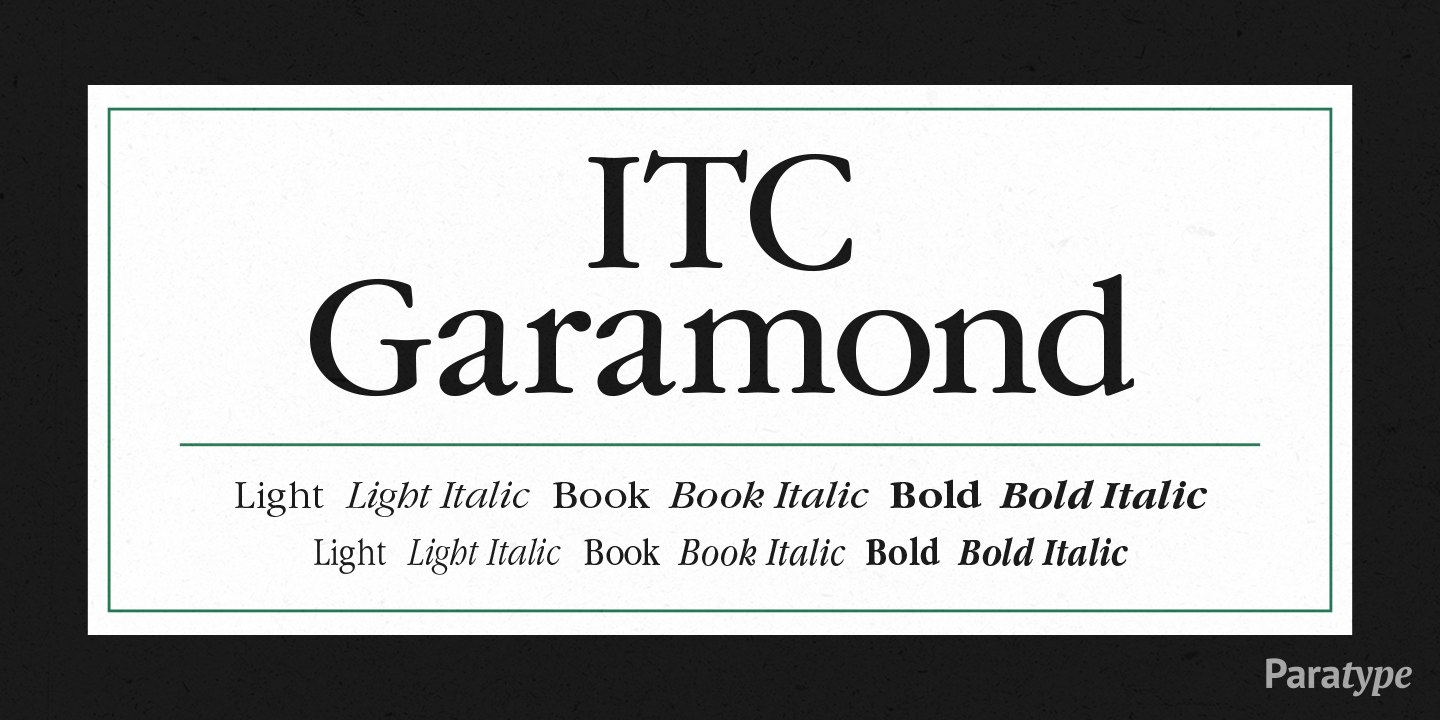 ITC Garamond / Paratype