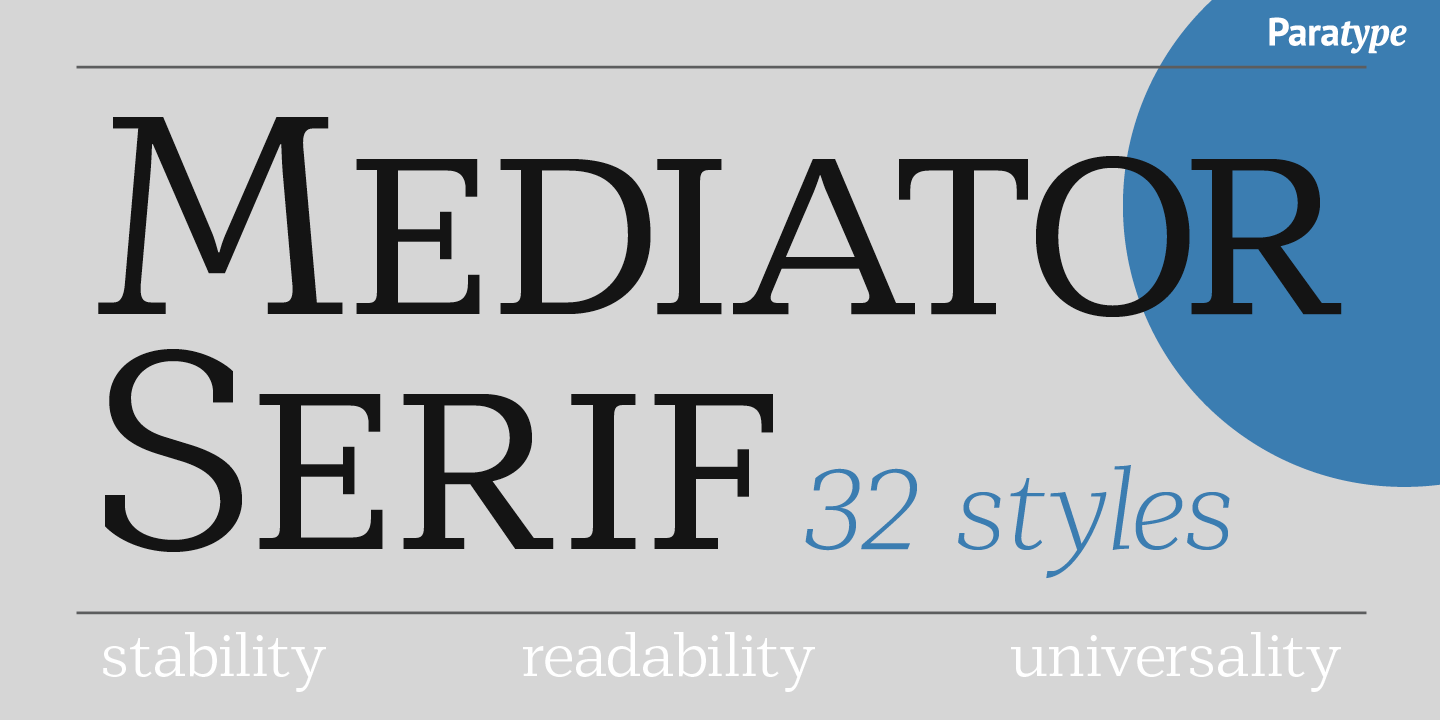 Mediator Serif / Paratype