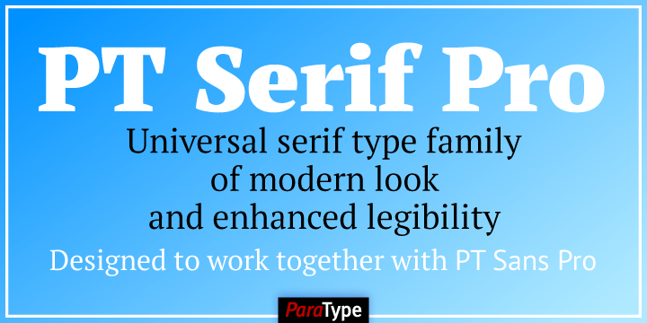 PT Serif Pro / Paratype